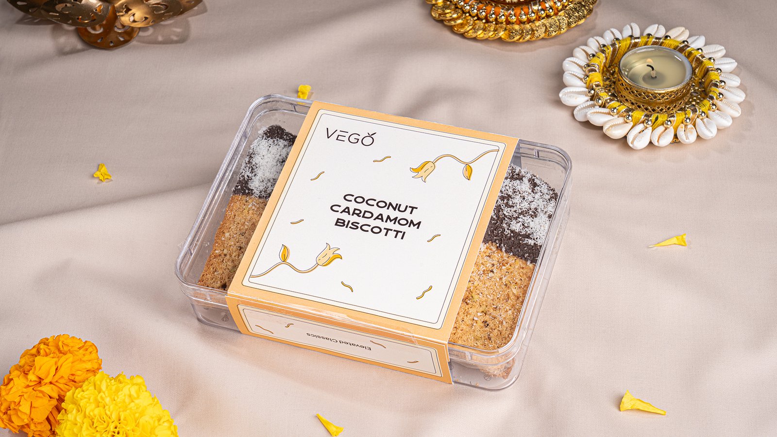 Coconut Cardamom Biscotti