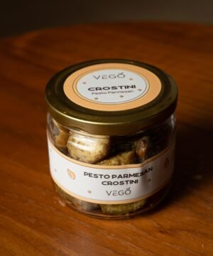 Pesto Parmesan Crostini